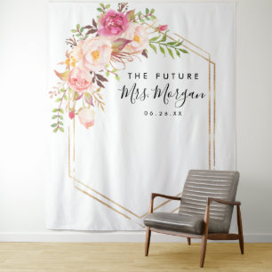 Tenture Avenir floral rustique Mme Fête de l'mariée Contex