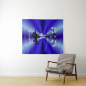 Tenture Avent, Artdeco de Noël sur Blue Green Rainbow (En situation (horizontale))