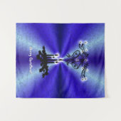 Tenture Avent, Artdeco de Noël sur Blue Green Rainbow (Devant (Horizontal))