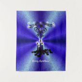 Tenture Avent, Artdeco de Noël sur Blue Green Rainbow (Devant)