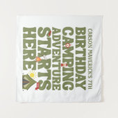 Tenture Aventure de camping ça commence ici Anniversaire d (Devant (Horizontal))