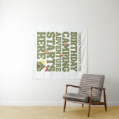 Tenture Aventure de camping ça commence ici Anniversaire d (En situation (horizontale))