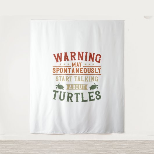 Tenture Avertissement de tortue de mer mai (Devant)