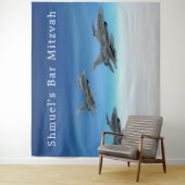 Tenture Avion de chasse | Bar Mitzvah Photo Booth Banner (En situation)