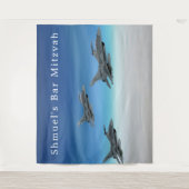 Tenture Avion de chasse | Bar Mitzvah Photo Booth Banner (Devant)