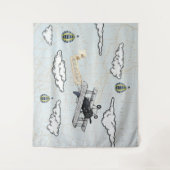 Tenture Avion d'époque | Fond de décor pour fête sur le th (Devant)