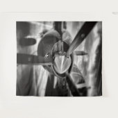 Tenture Avion propulseur noir et blanc (Devant (Horizontal))