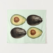 Tenture avocat aquarelle peintures fruits (Devant (Horizontal))