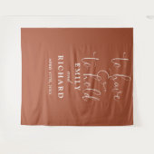 Tenture Avoir Et Tenir Terracotta Mariage Fond Photo (Devant (Horizontal))