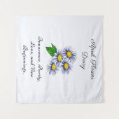 Tenture Avril Mois de naissance Fleur Daisy Fresque et Sim (Devant (Horizontal))