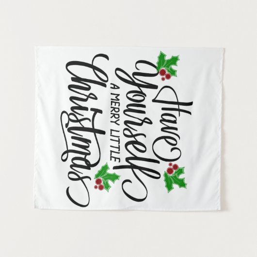 Tenture Ayez-vous un joyeux petit Noël (Devant (Horizontal))