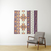 Tenture Aztec coloré : motif transparent et dynamique. (En situation (horizontale))
