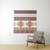 Tenture Aztec coloré : motif transparent et dynamique. (En situation)