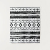 Tenture Aztec noir sur blanc Motifs mélangés Motif (Devant)