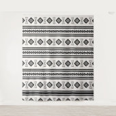 Tenture Aztèque noir et blanc (Devant)