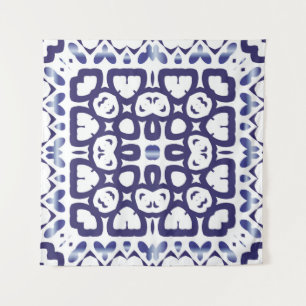 Tenture azulejo portugais traditionnel orné. mer vintage