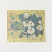 Tenture Azure Bloom of the Winter Camellia (Devant (Horizontal))