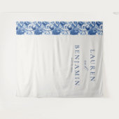 Tenture Azure Blooms Wedding (Devant (Horizontal))