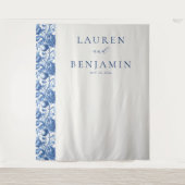 Tenture Azure Blooms Wedding (Devant)