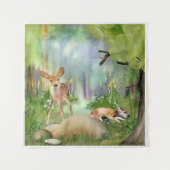 Tenture Baby Deer Woodland Friends (Devant)