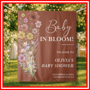 Tenture Baby en Fleur Baby Shower