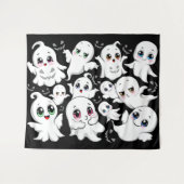 Tenture Baby Ghosts Éffrayant mignon Halloween humeur (Devant (Horizontal))