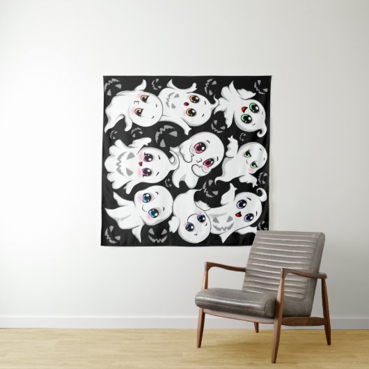 Tenture Baby Ghosts Éffrayant mignon Halloween humeur (En situation (horizontale))