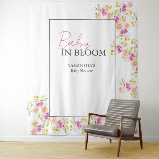 Tenture Baby in Bloom Backdrop (En situation)