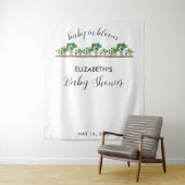 Tenture Baby in Bloom Shower Greenery Botanique (En situation)