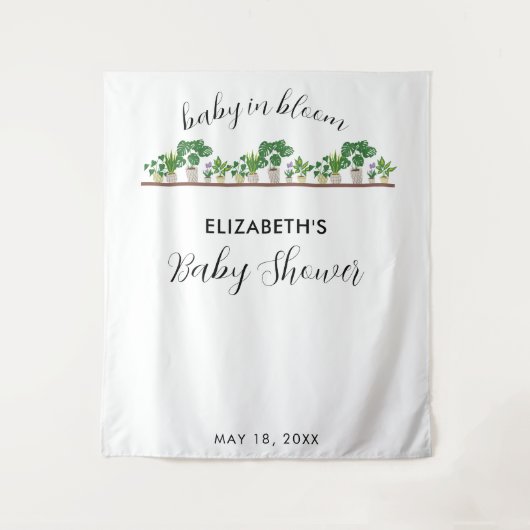Tenture Baby in Bloom Shower Greenery Botanique (Devant)