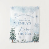 Tenture Baby It's Cold Outside Baby shower Backdrop (Devant)