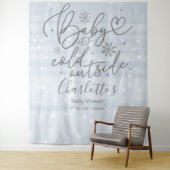 Tenture Baby It's Cold Outside Boy Baby shower Backdrop (En situation)