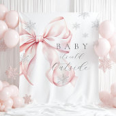 Tenture Baby It's Cold Outside Pink Bow Backdrop