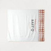 Tenture Baby Q Baby shower barbecue Arrière-plan (Devant (Horizontal))