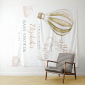 Tenture Baby shower à air chaud - fond photo (En situation (horizontale))