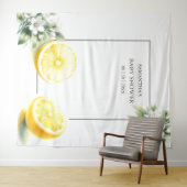 Tenture Baby shower à thème citron - fond photo (En situation (horizontale))