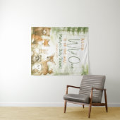 Tenture Baby Shower Animaux de Bébé Mignons de la Forêt (En situation (horizontale))