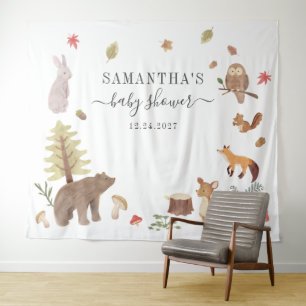 Tenture Baby shower Animaux de forêt Contexte Photo Prop