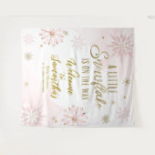 Tenture Baby shower antivol rose Gold Little (Devant (Horizontal))