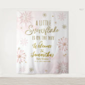 Tenture Baby shower antivol rose Gold Little (Devant)