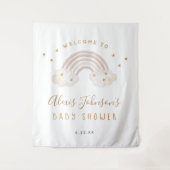 Tenture Baby shower arc-en-ciel Boho (Devant)