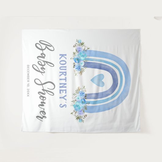 Tenture Baby shower arc-en-ciel Boho (Devant (Horizontal))