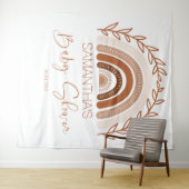 Tenture Baby shower Arc-en-ciel Boho fond, Terracotta (En situation (horizontale))