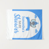 Tenture Baby shower Boho Elephant Rustique Contexte (Devant (Horizontal))