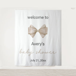 Tenture Baby shower Bow beige