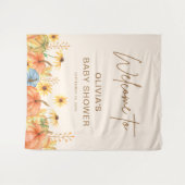 Tenture Baby shower citrouille (Devant (Horizontal))