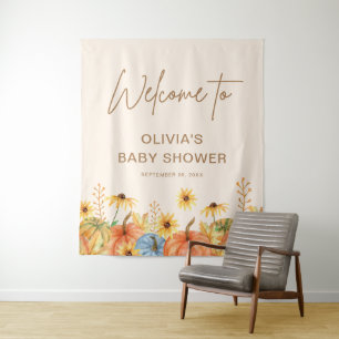 Tenture Baby shower citrouille