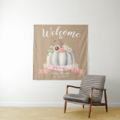 Tenture Baby shower Citrouille blanc Automne Bienvenue (En situation)