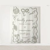 Tenture Baby shower cultivé localement Marché des agricult (Devant)