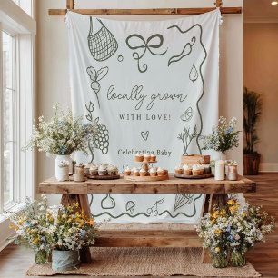 Tenture Baby shower cultivé localement Marché des agricult
